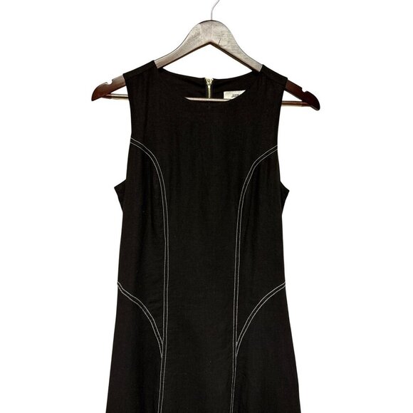 Jason Wu Women's Dress Linen Viscose Blend Sleeveless Black Midi A-Line Size 2 - Picture 4 of 12